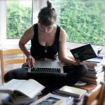 Studying on a table